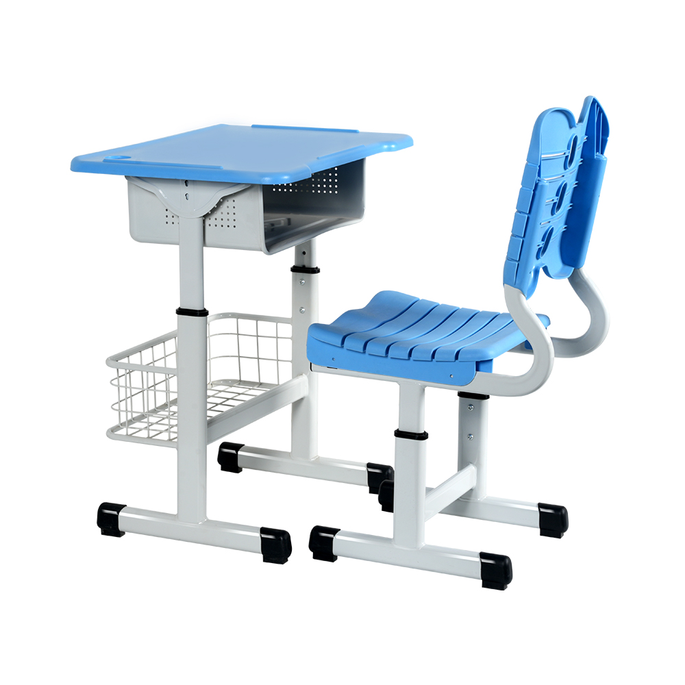 全新设计紧凑多彩学校桌椅带高度可调功能