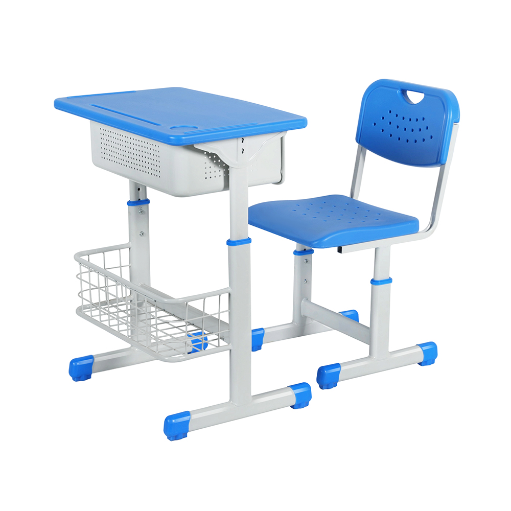 学生桌椅可调学校休息桌椅套装带加固管框