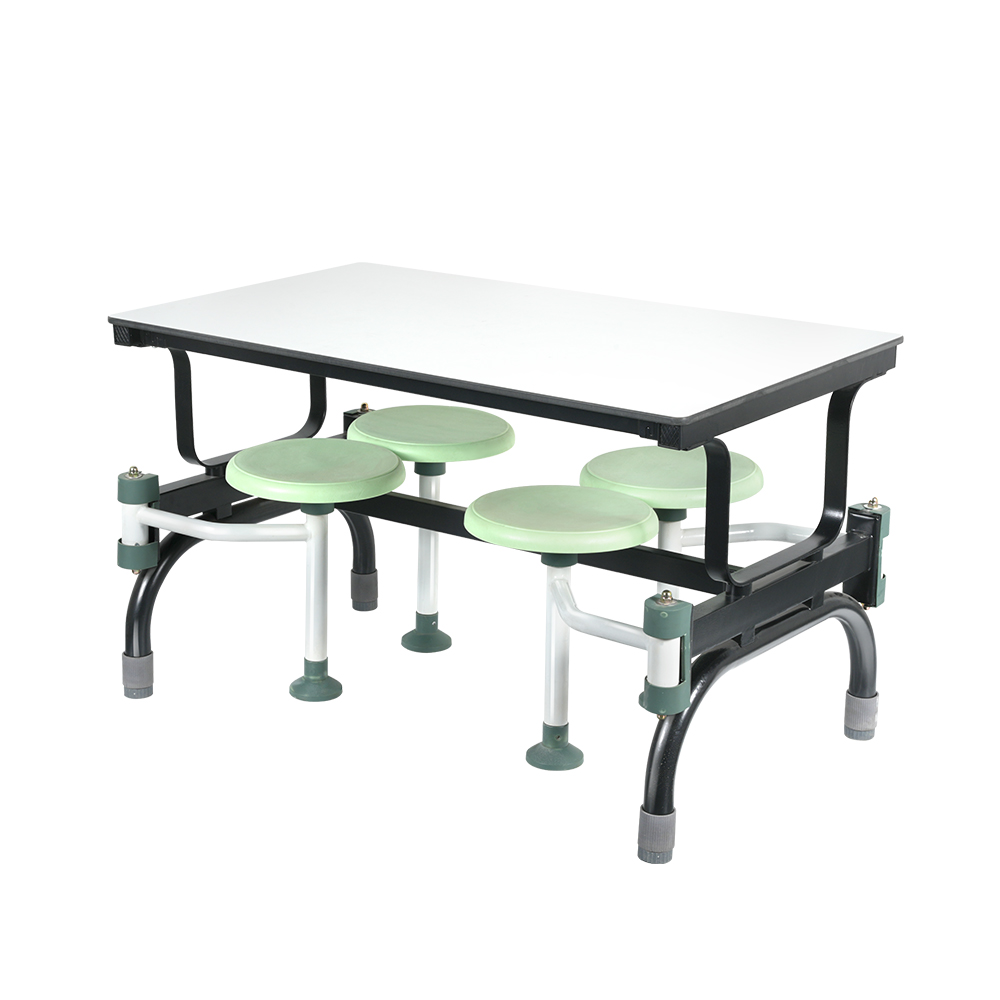 强烈推荐学校食堂4座现代金属折叠餐桌套装适
