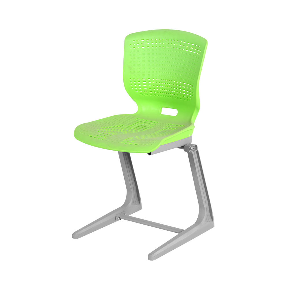 透气网背学生椅配坚固灰色支撑底座