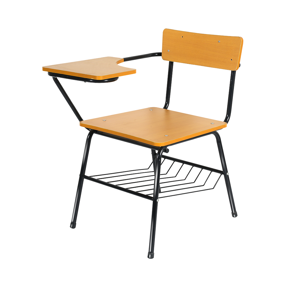 紧凑型木质椅带储物架