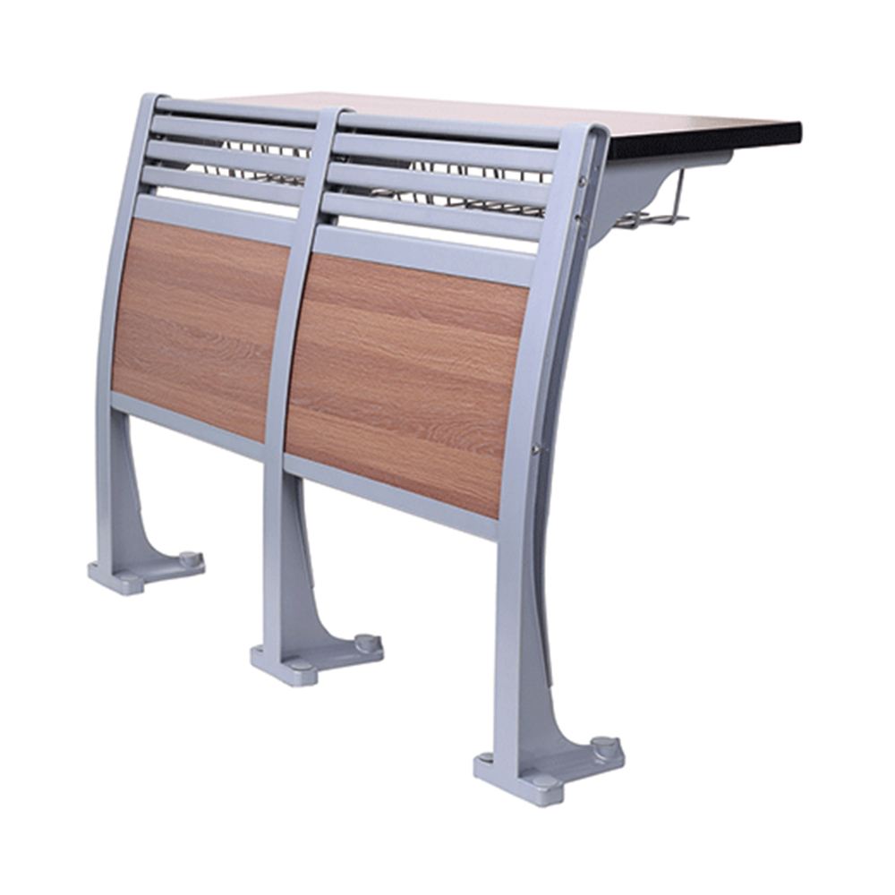 热门教堂座椅节省空间现代金属木材混合阶梯教室排椅