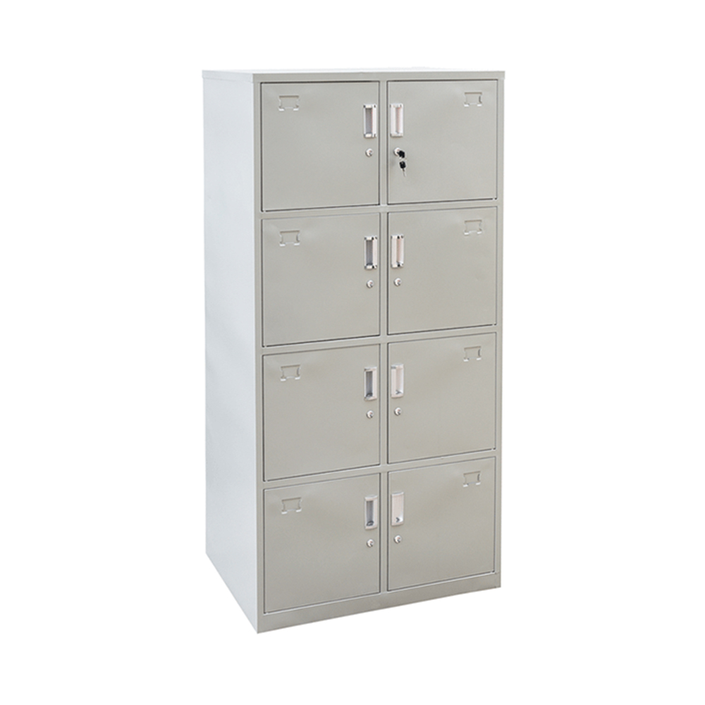 坚固8格可锁安全隔层钢制文件柜