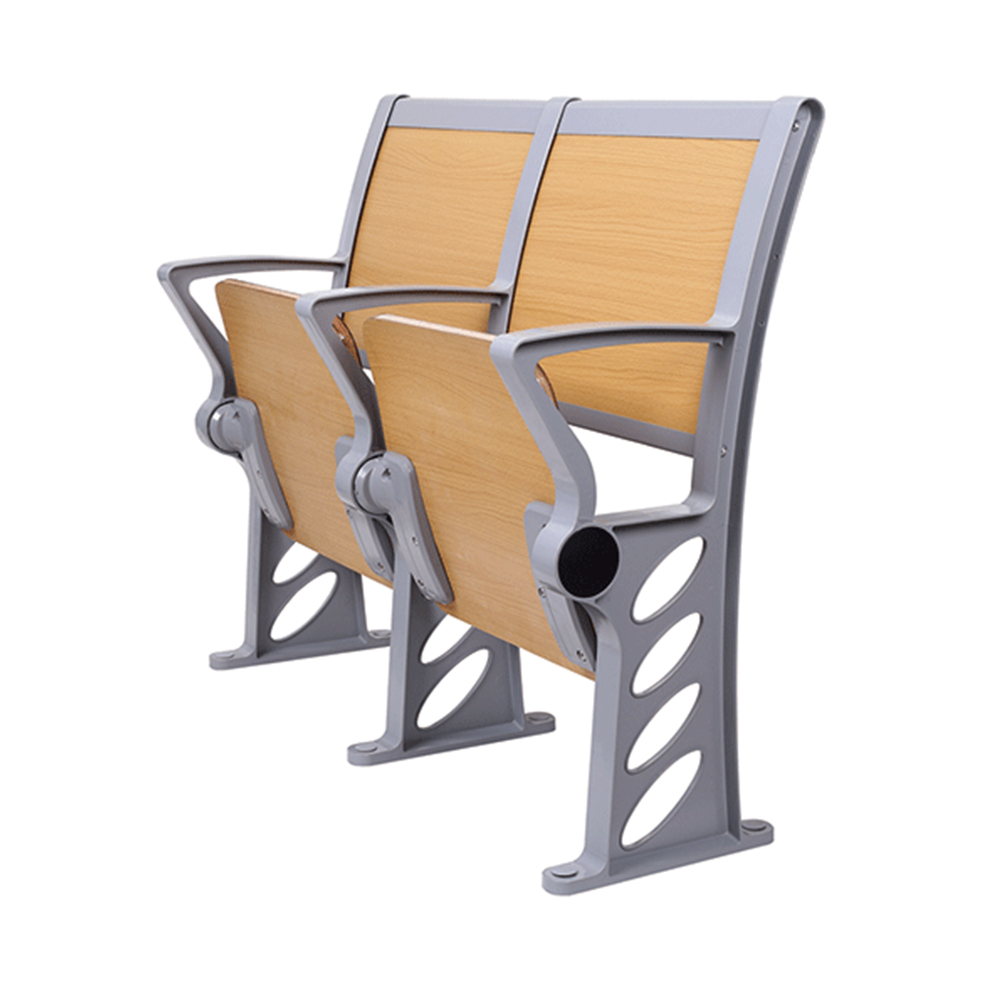 坚固宽敞金属木材阶梯教室排椅