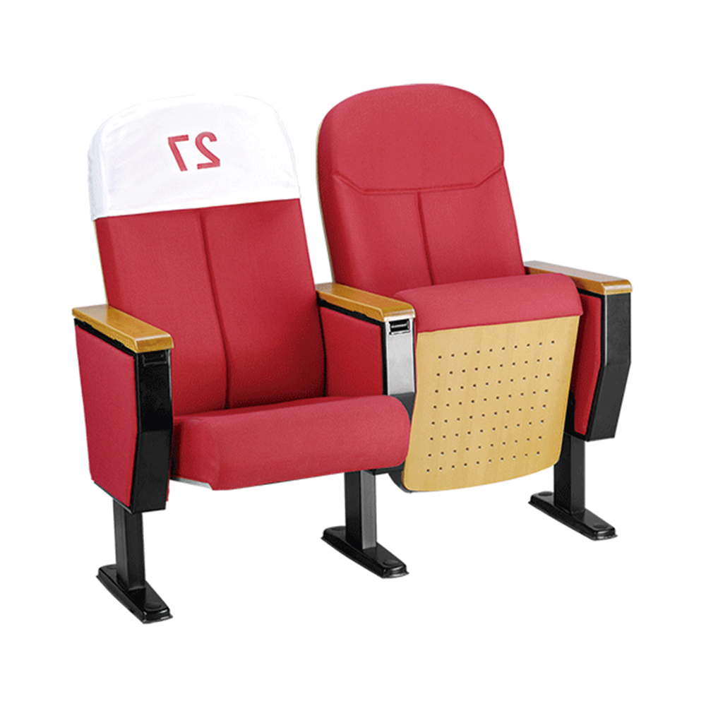 红色礼堂木质装饰豪华软座