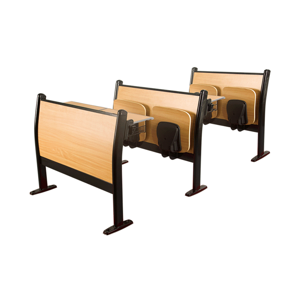 特惠黑色框架学术木质阶梯教室排椅