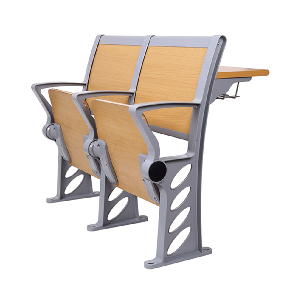 坚固宽敞金属木材阶梯教室排椅