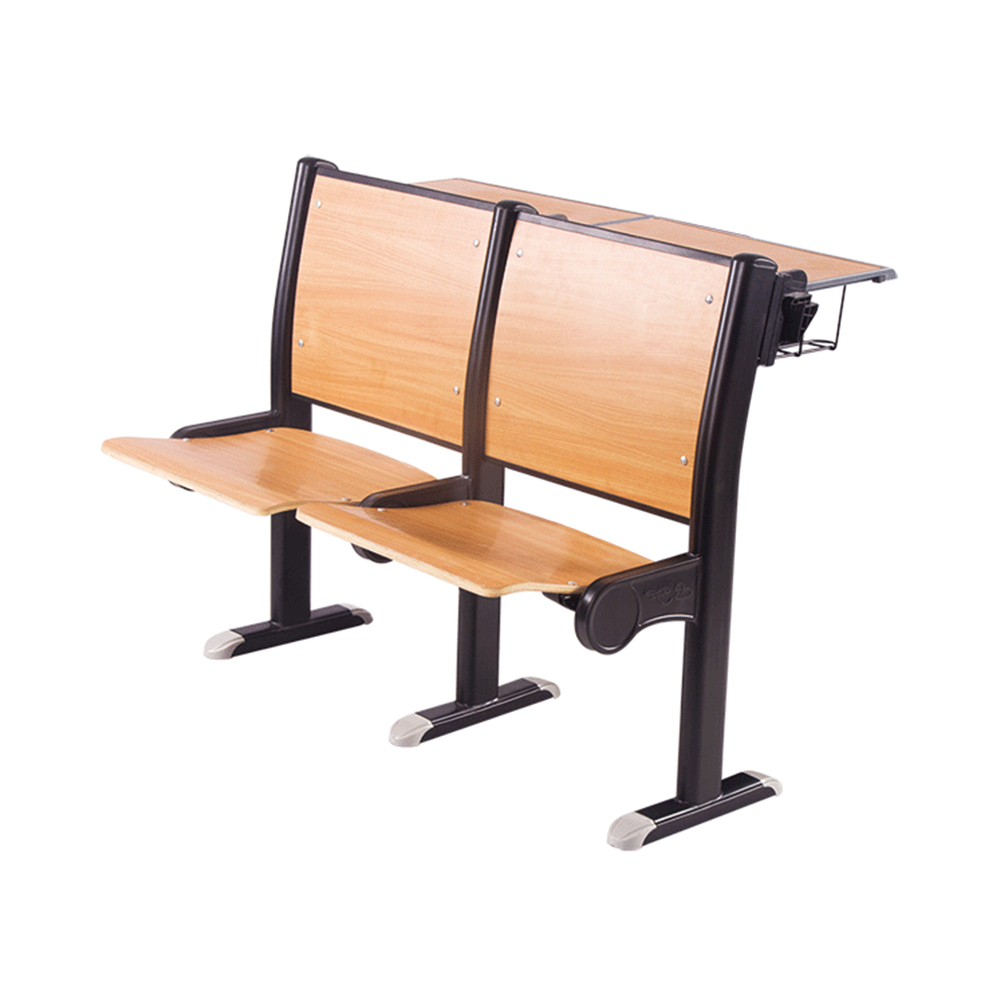 舒适简洁金属木质阶梯教室排椅礼堂座椅