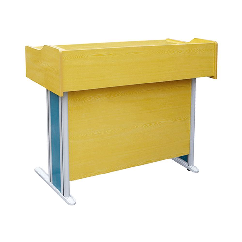 坚固金属框架亮黄色讲台