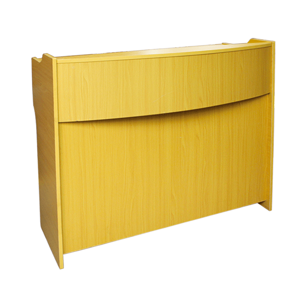 优雅弯曲边缘浅橡木讲台