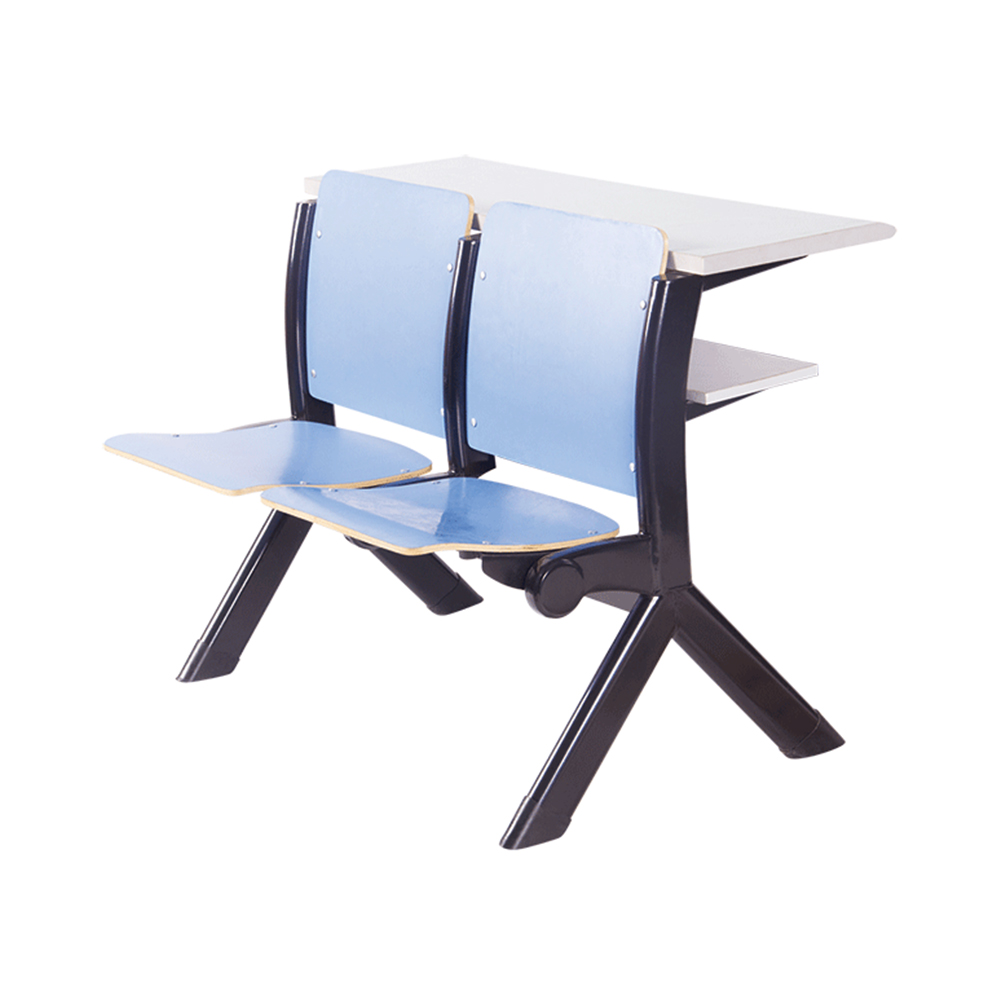 简约储物架蓝背阶梯教室排椅