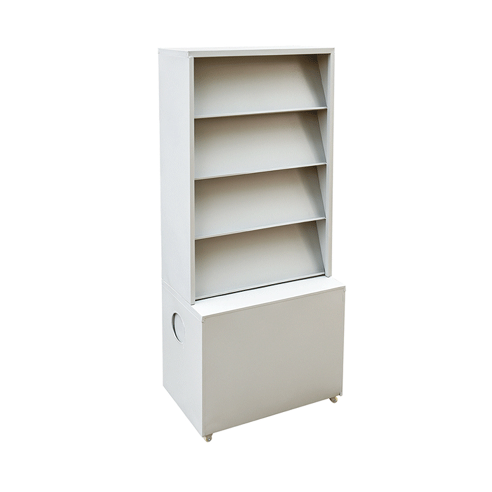 带滚轮底座现代垂直储物书架