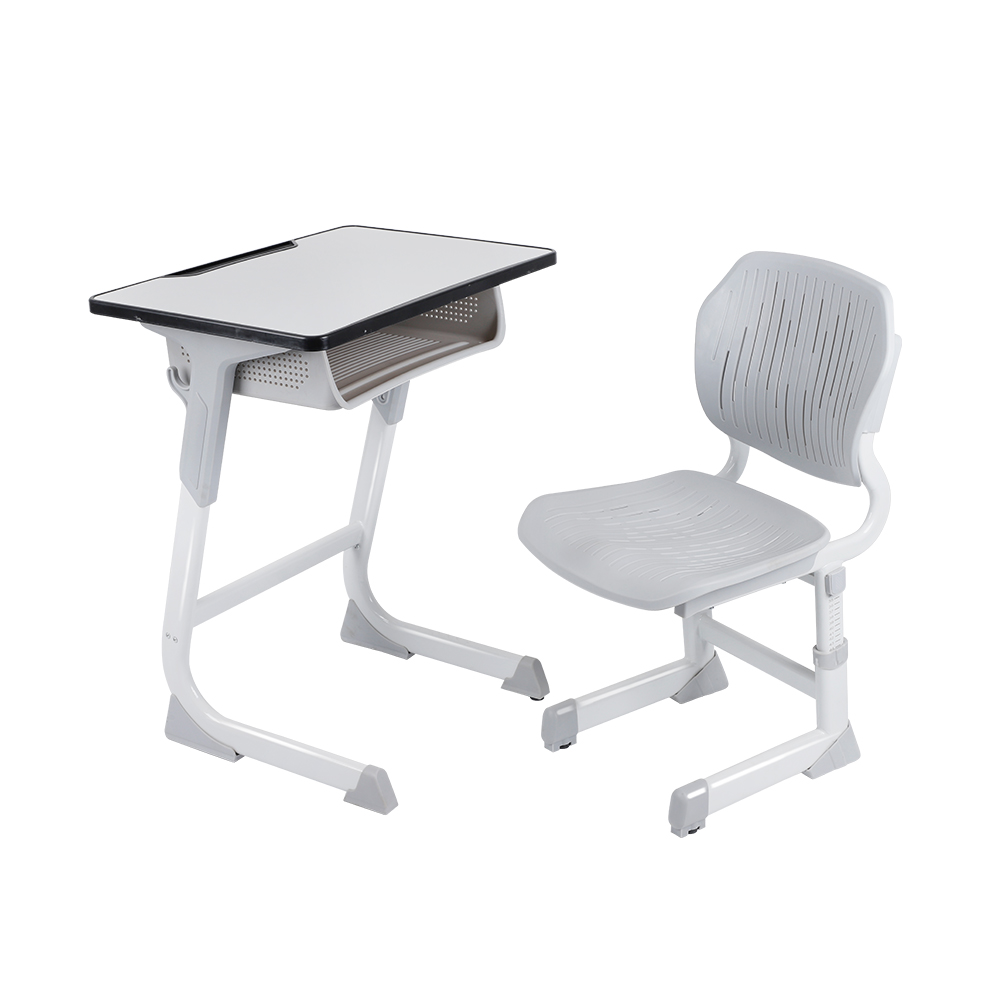 可手摇调节C型轮廓学校桌椅