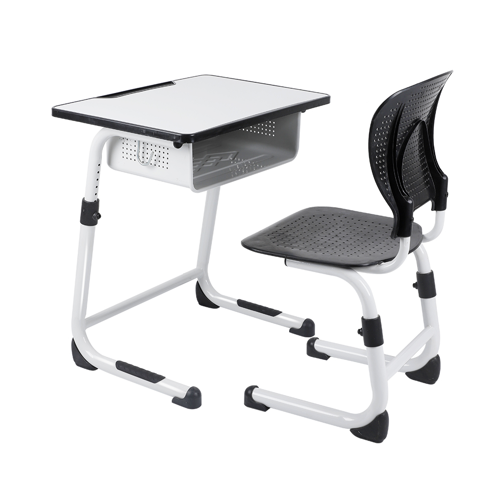 新品C形圆管学校学生课桌椅带高度可调