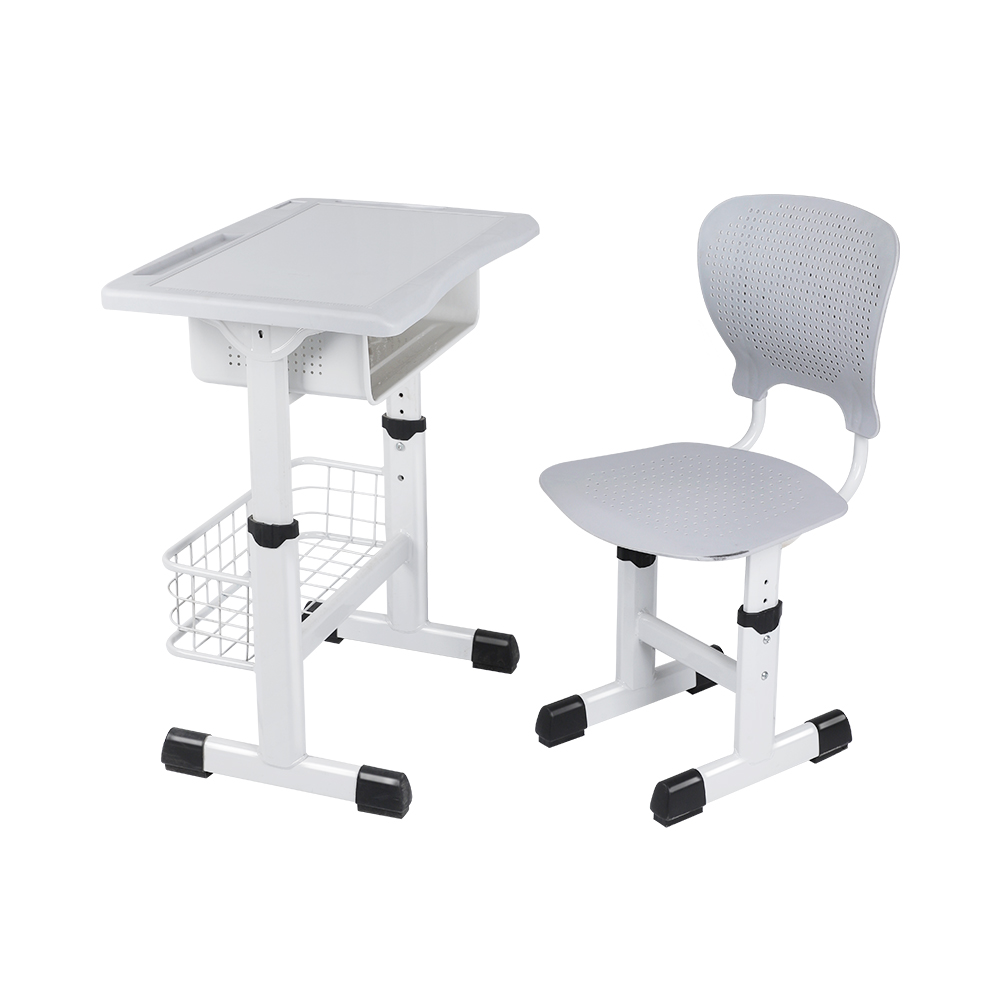 畅销定制高度可调学校桌椅套装带安全包边