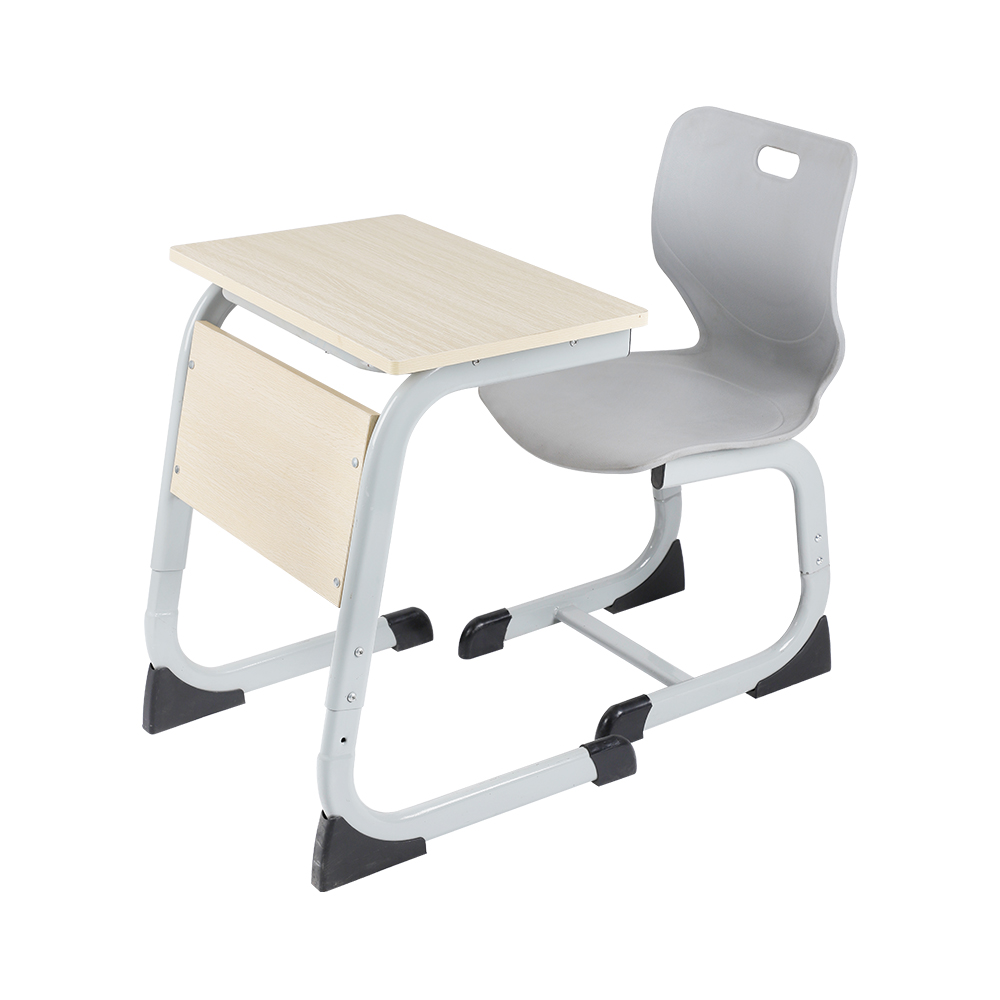 一体化椅面学校家具儿童学习桌带耐污表面和钢框架